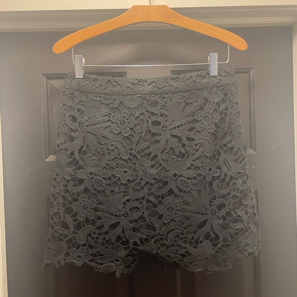 Banana Republic Black Lace Overlay Skirt